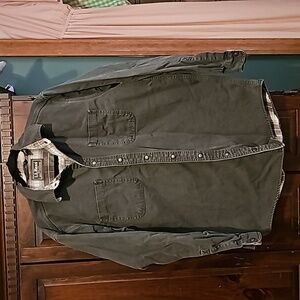 LL Bean green l/s buttonup medium tall